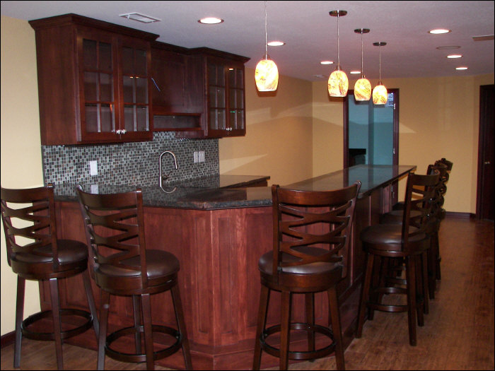 Luxury home bar remodel in Colgate, WI basement