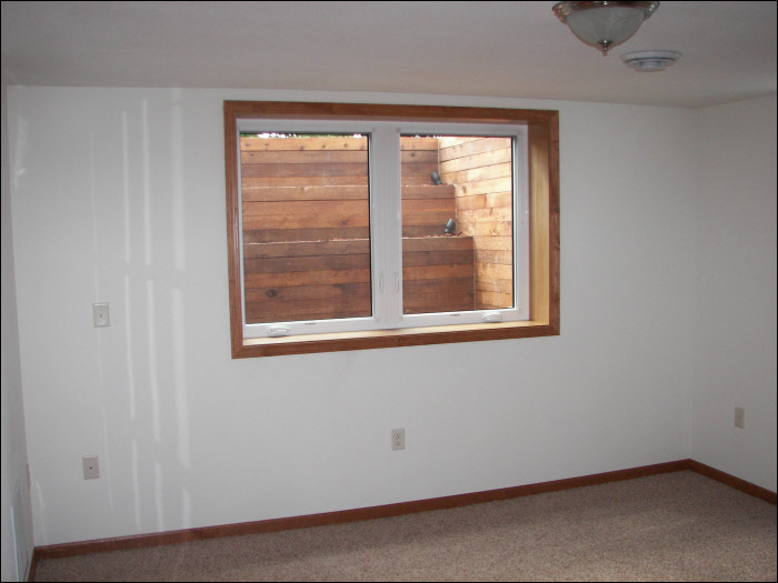 Egress window basement remodel