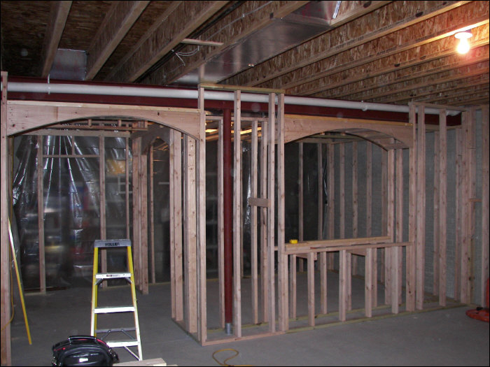 Before picture of basement construction