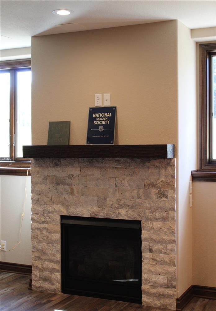 Fireplace After in Cedarburg, Wisconsin Basement