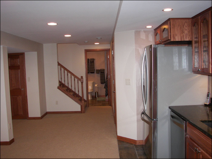 Basement staircase construction in Franklin, WI