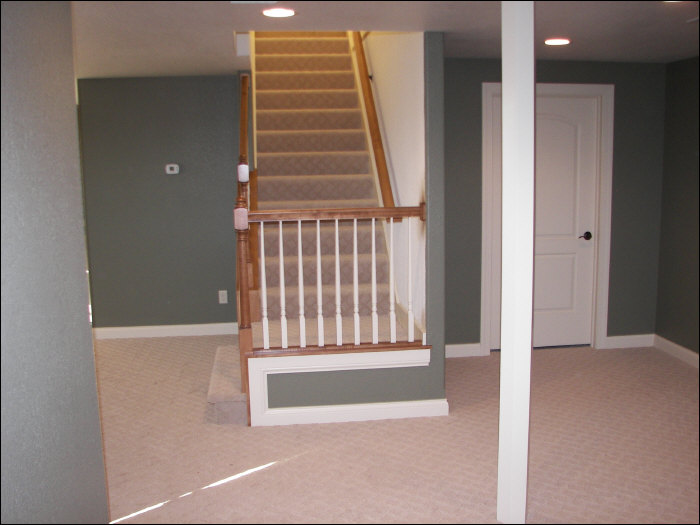 after staircase basement remodel 