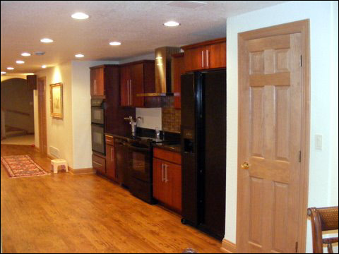 Classic kitchen remodel with custom lighting