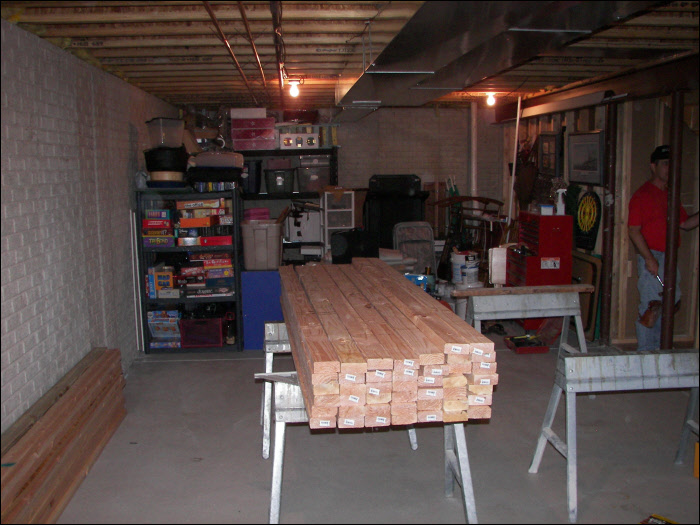 before construction living room remodel