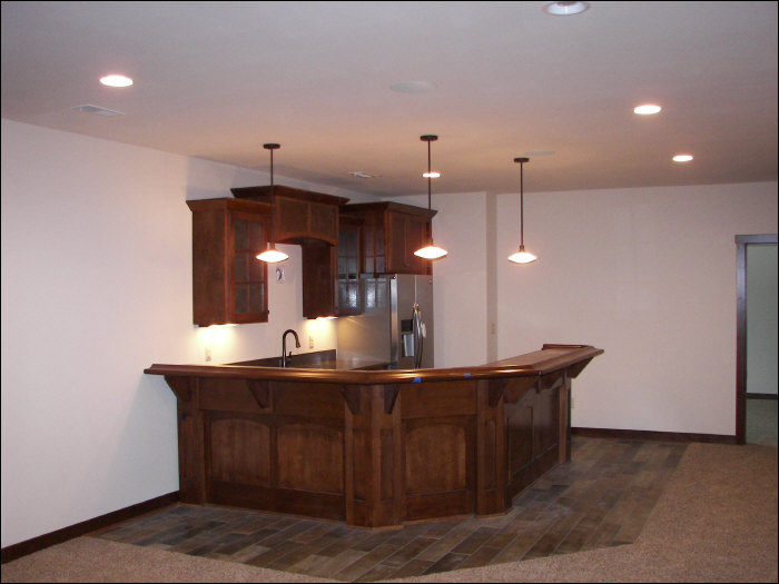 Wet bar custom construction