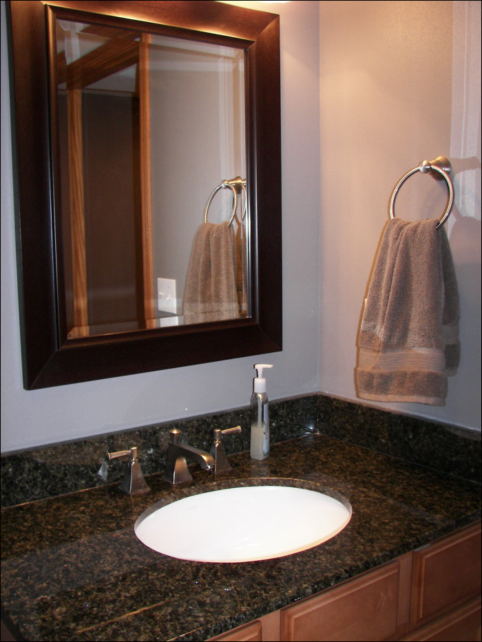 Port Washington bathroom remodel custom cabinetry