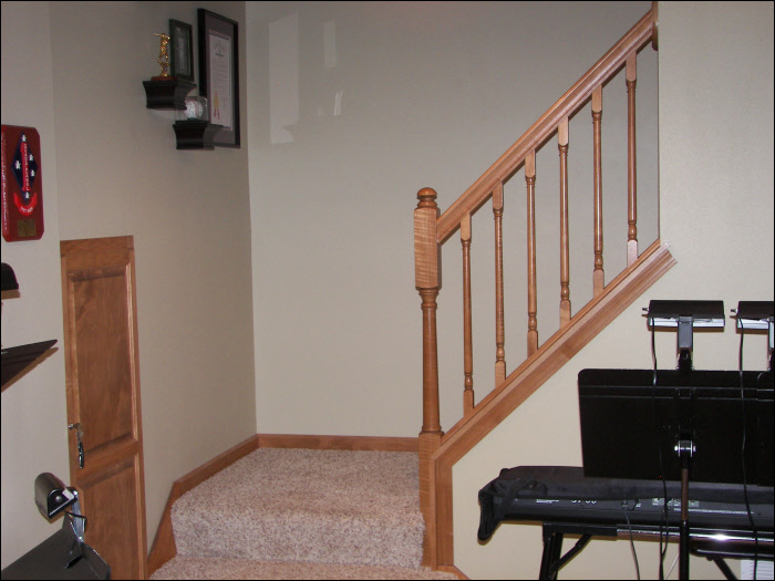 Finished basement staircase