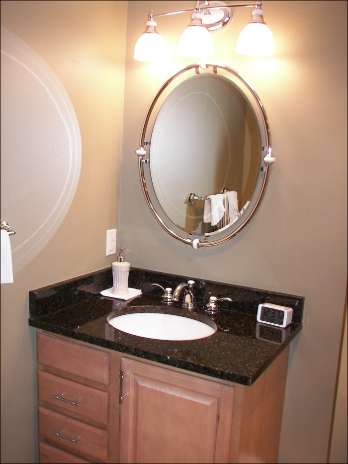 Basement vanity construction 