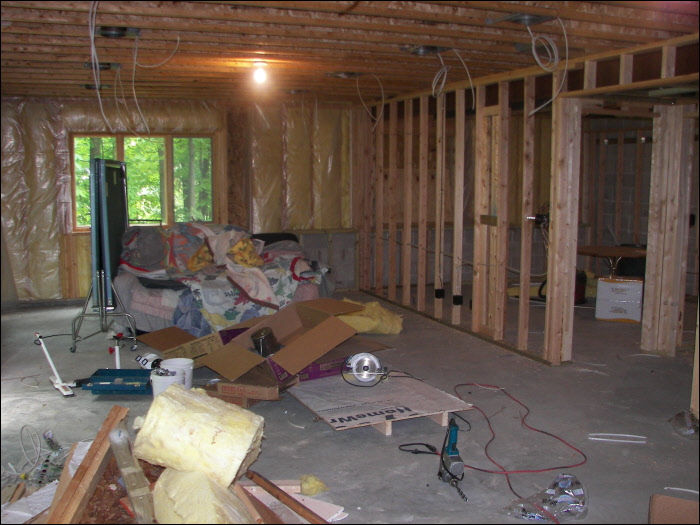 Custom cabinetry installation for basement kitchen