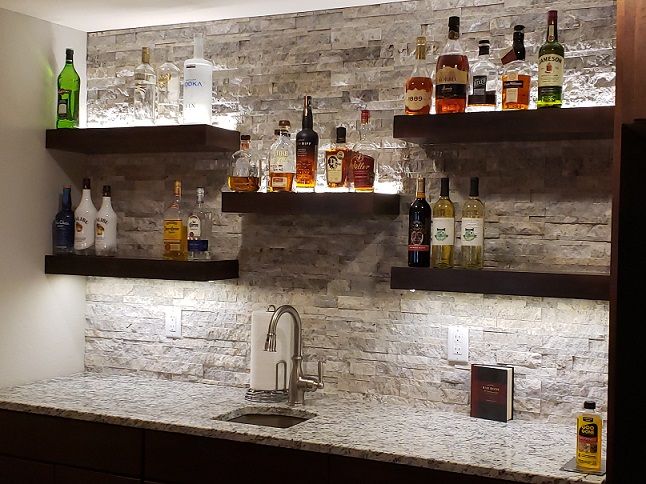 Basement bar remodel Waukesha