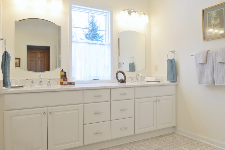 Custom bathroom cabinetry area in Cedarburg