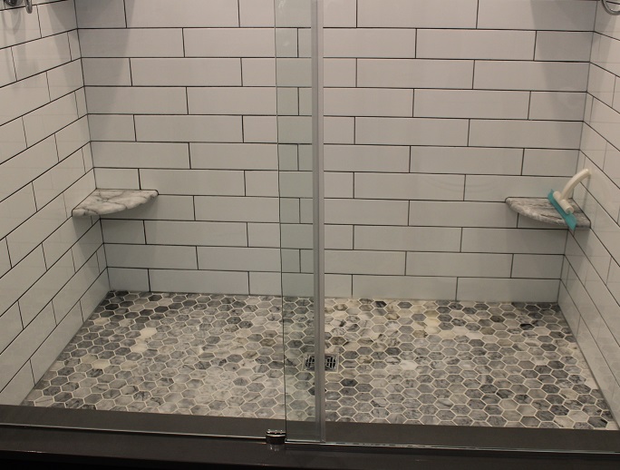 Waukesha shower floor tiling