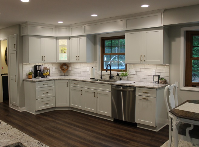 Remodeled kitchen back wall New Berlin