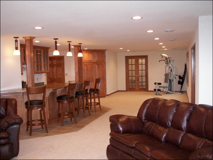 Remodeled living room custom built