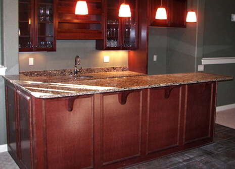 Basement bar remodel in Milwaukee, Wisconsin