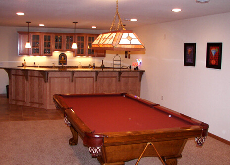 Rec room remodeling contractors in Milwaukee, WI